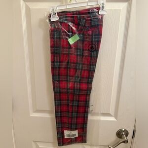 Janie And Jack Boys Dress Pants Size 6 Red Plaid Tartan Holiday Christmas Wool